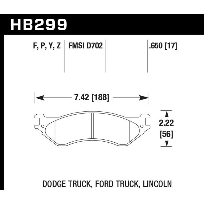 Hawk Performance HB299F.650 HPS Disc Brake Pad