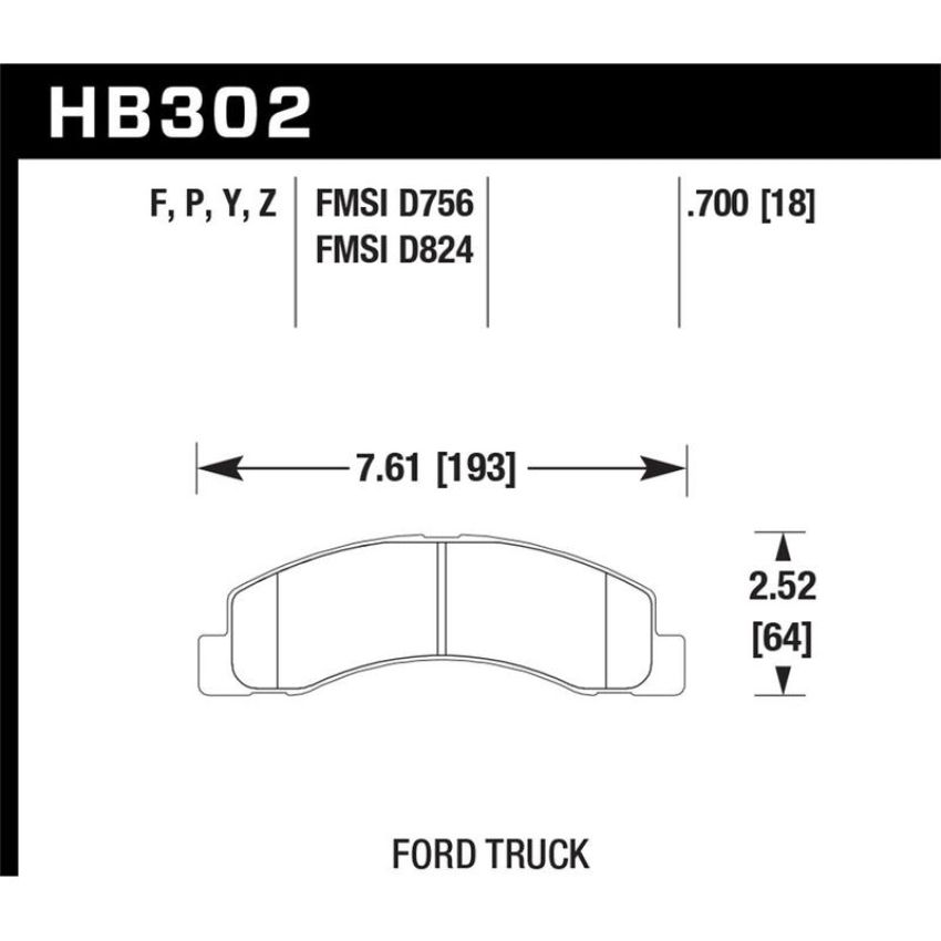 Hawk Performance HB302P.700 SuperDuty Disc Brake Pad