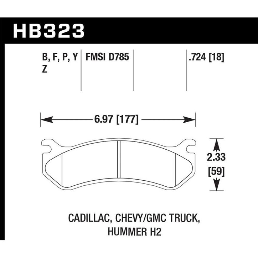 Hawk Performance HB323Y.724 LTS Disc Brake Pad