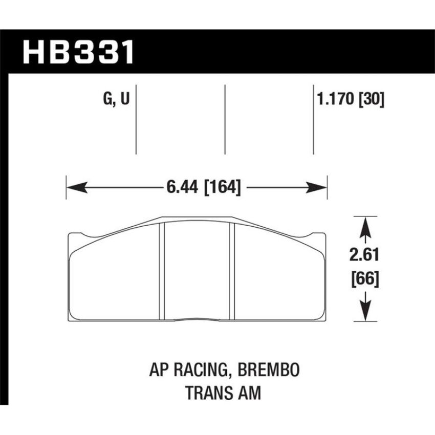 Hawk Performance HB331U1.17 DTC-70 Disc Brake Pad