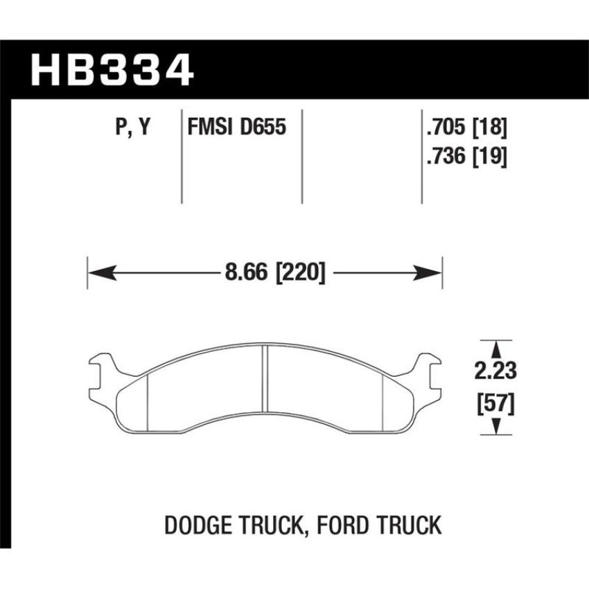 Hawk Performance HB334P.736 SuperDuty Disc Brake Pad