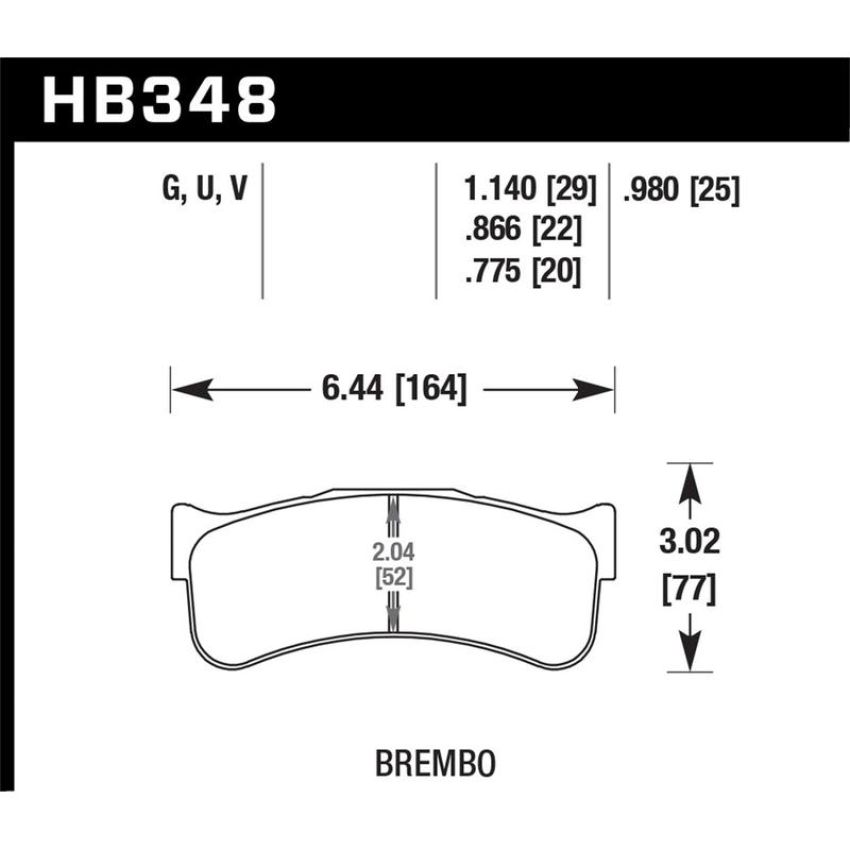 Hawk Performance HB348D1.14 ER-1 Disc Brake Pad