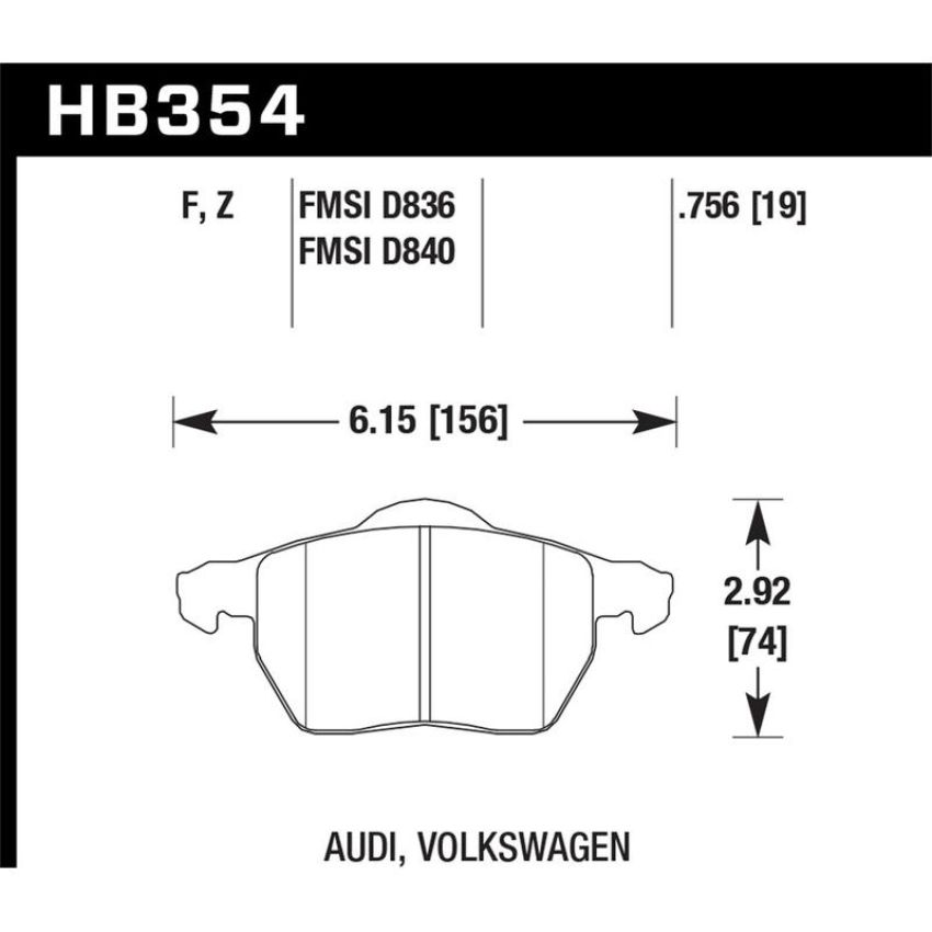 Hawk Performance HB354F.756A HPS Disc Brake Pad