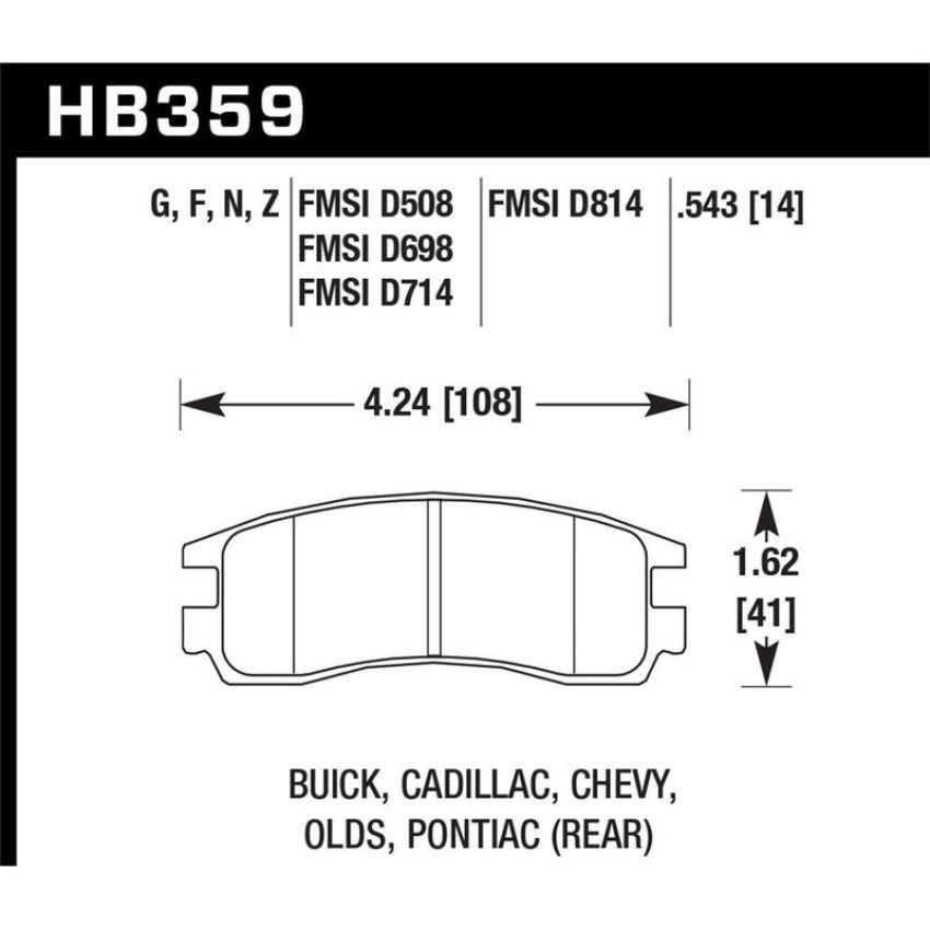Hawk Performance HB359F.543 HPS Disc Brake Pad