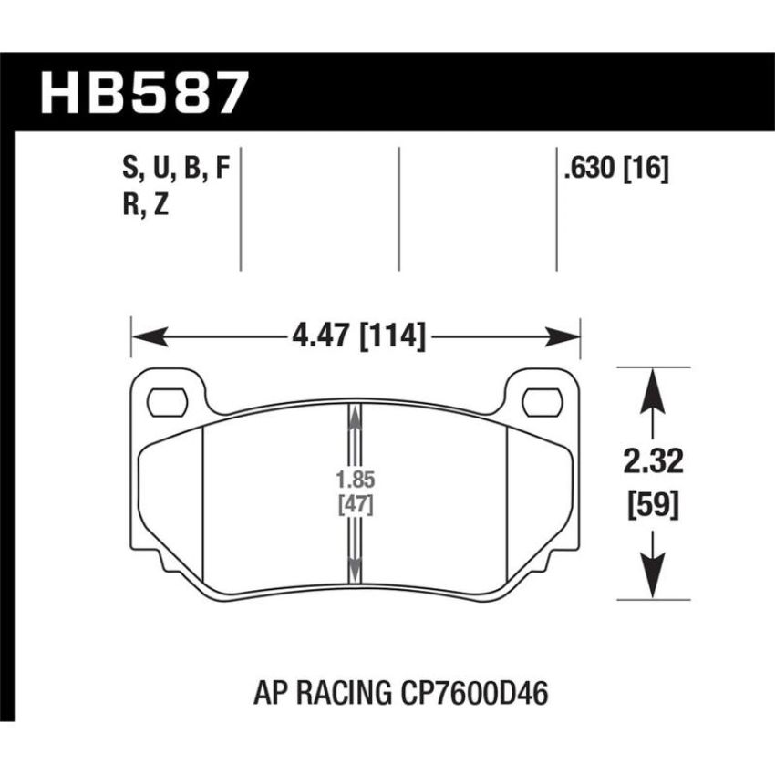 Hawk Performance HB364B.587 HPS 5.0 Disc Brake Pad