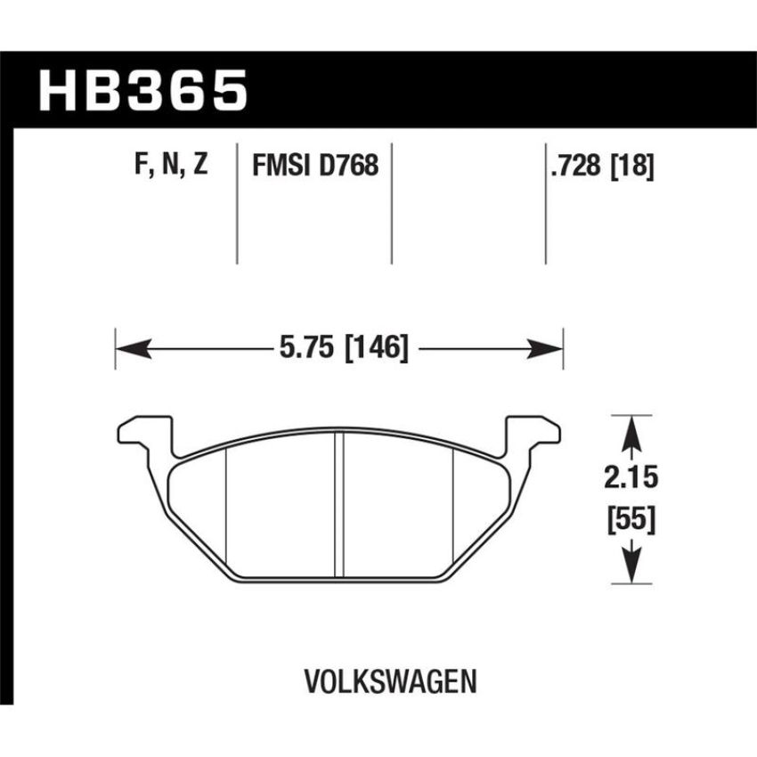 Hawk Performance HB365F.728A DTC-15 Disc Brake Pad