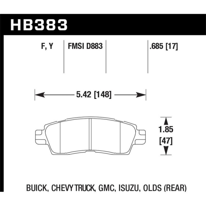 Hawk Performance HB383F.685 HPS Disc Brake Pad