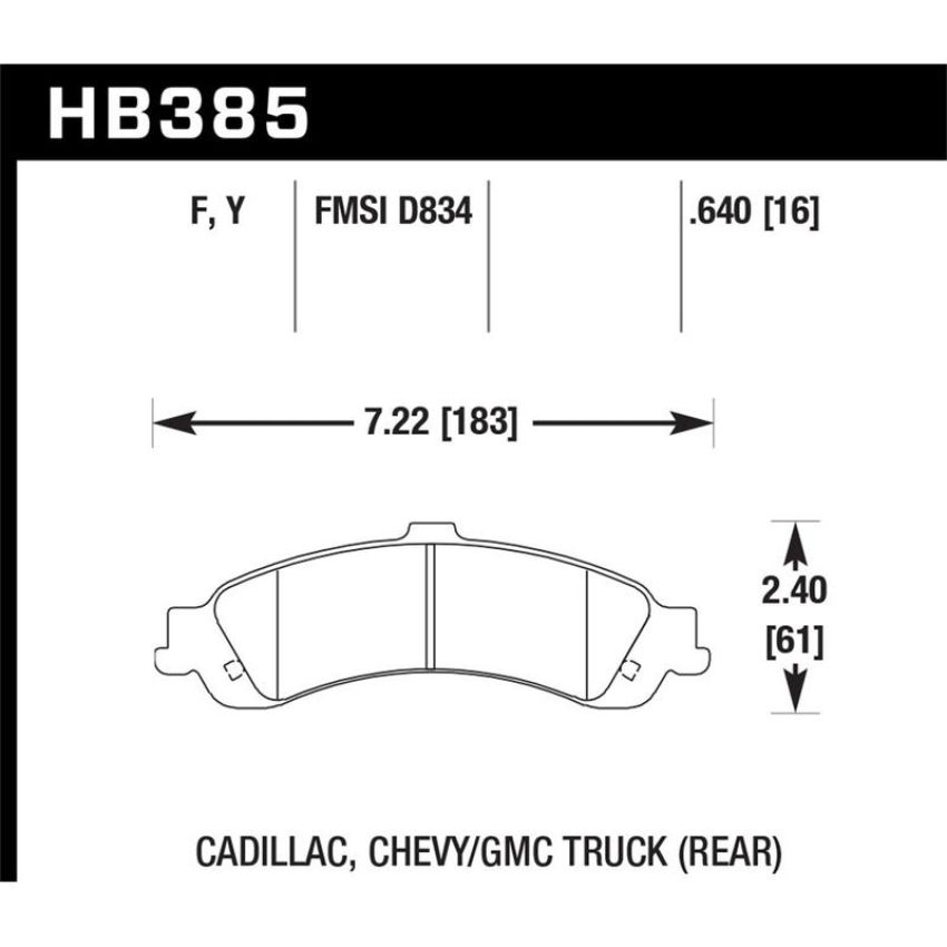 Hawk Performance HB385Y.640 LTS Disc Brake Pad