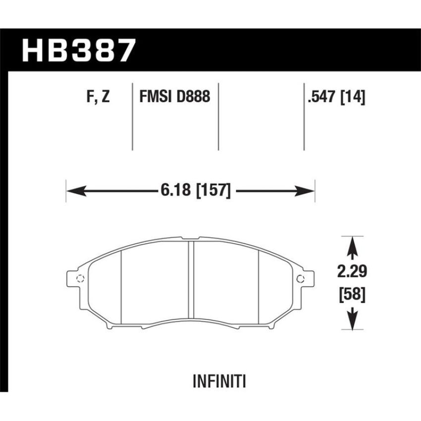 Hawk Performance HB387F.547 HPS Disc Brake Pad