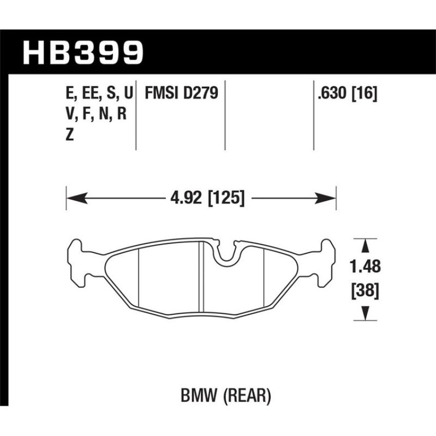 Hawk Performance HB399D.630 ER-1 Disc Brake Pad