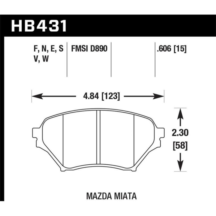 Hawk Performance HB431D.606 ER-1 Disc Brake Pad
