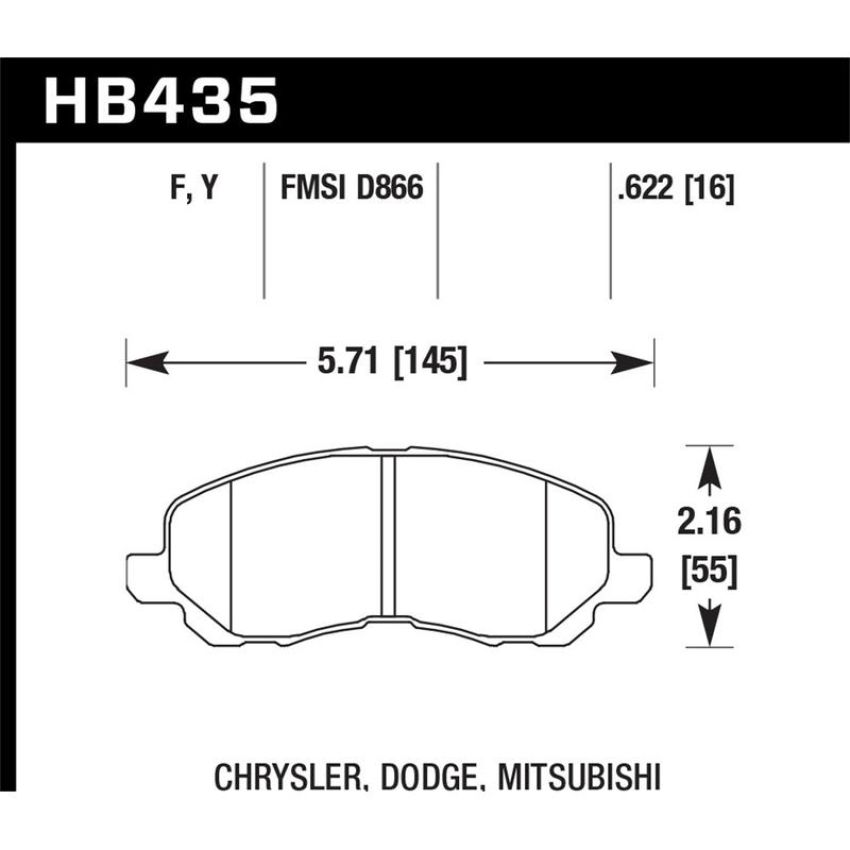 Hawk Performance HB435Y.622 LTS Disc Brake Pad