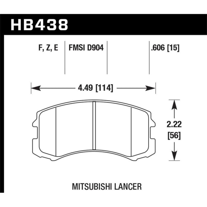 Hawk Performance HB438F.606 HPS Disc Brake Pad