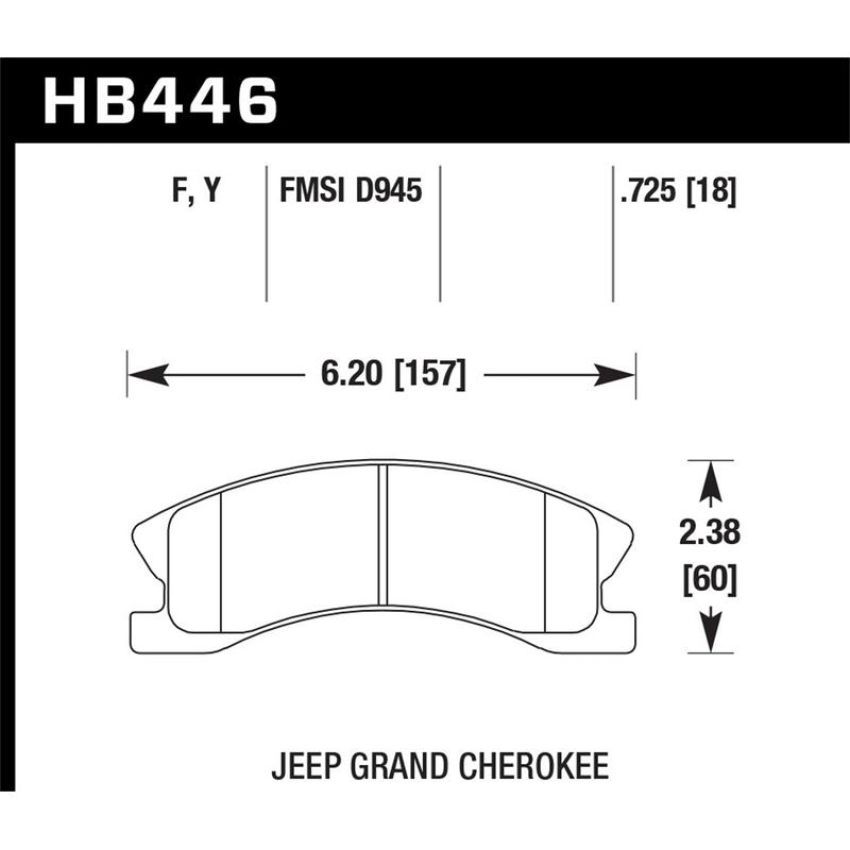 Hawk Performance HB446F.725 HPS Disc Brake Pad