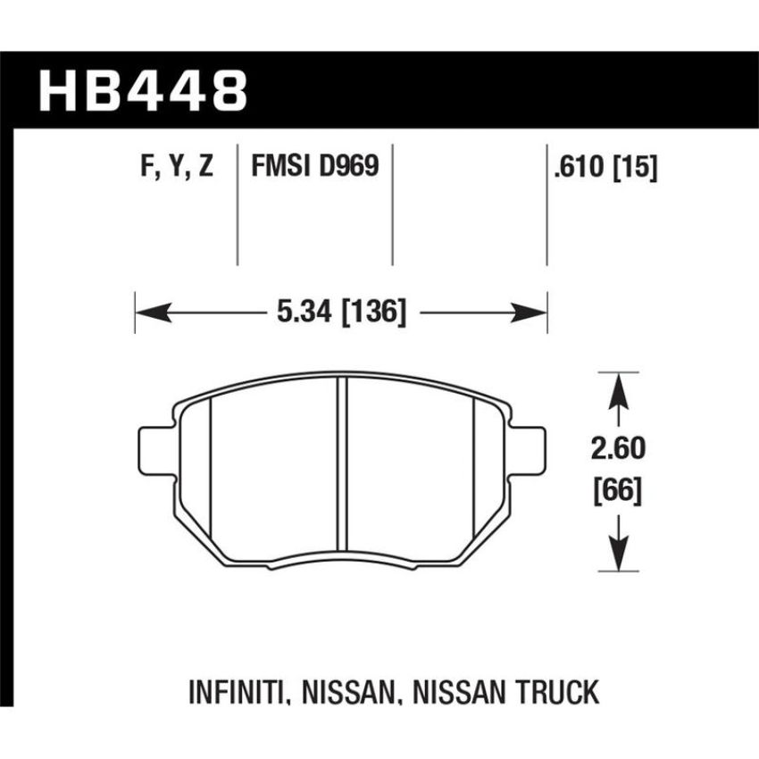 Hawk Performance HB448Y.610 LTS Disc Brake Pad
