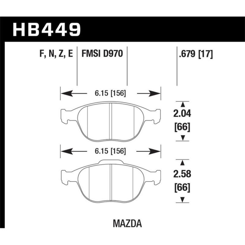 Hawk Performance HB449B.679 HPS 5.0 Disc Brake Pad