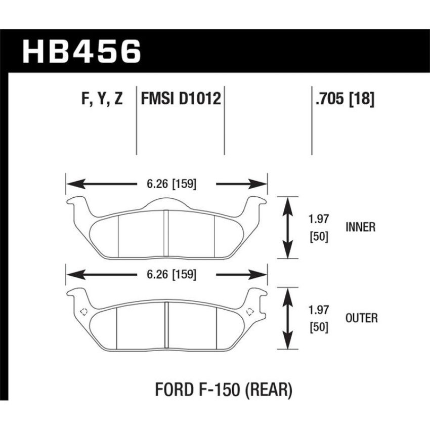 Hawk Performance HB456F.705 HPS Disc Brake Pad