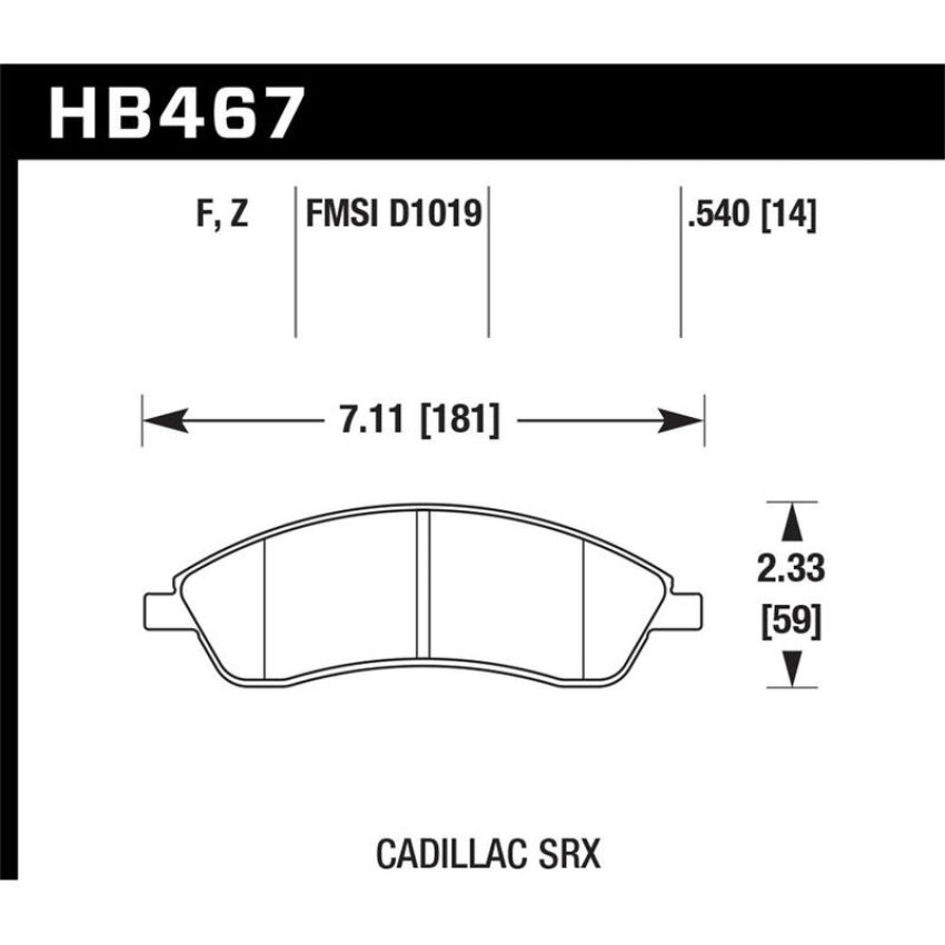 Hawk Performance HB467F.540 HPS Disc Brake Pad