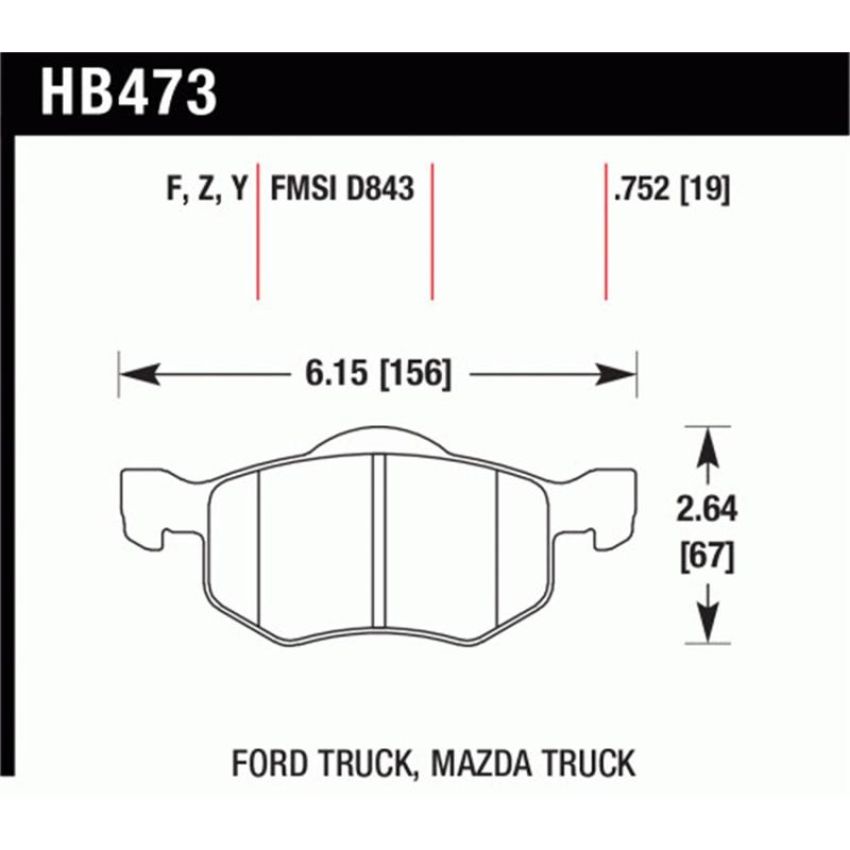 Hawk Performance HB473F.752 HPS Disc Brake Pad