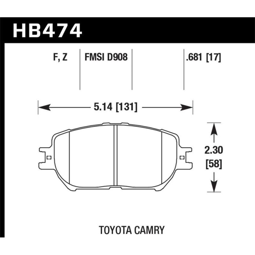 Hawk Performance HB474F.681 HPS Disc Brake Pad