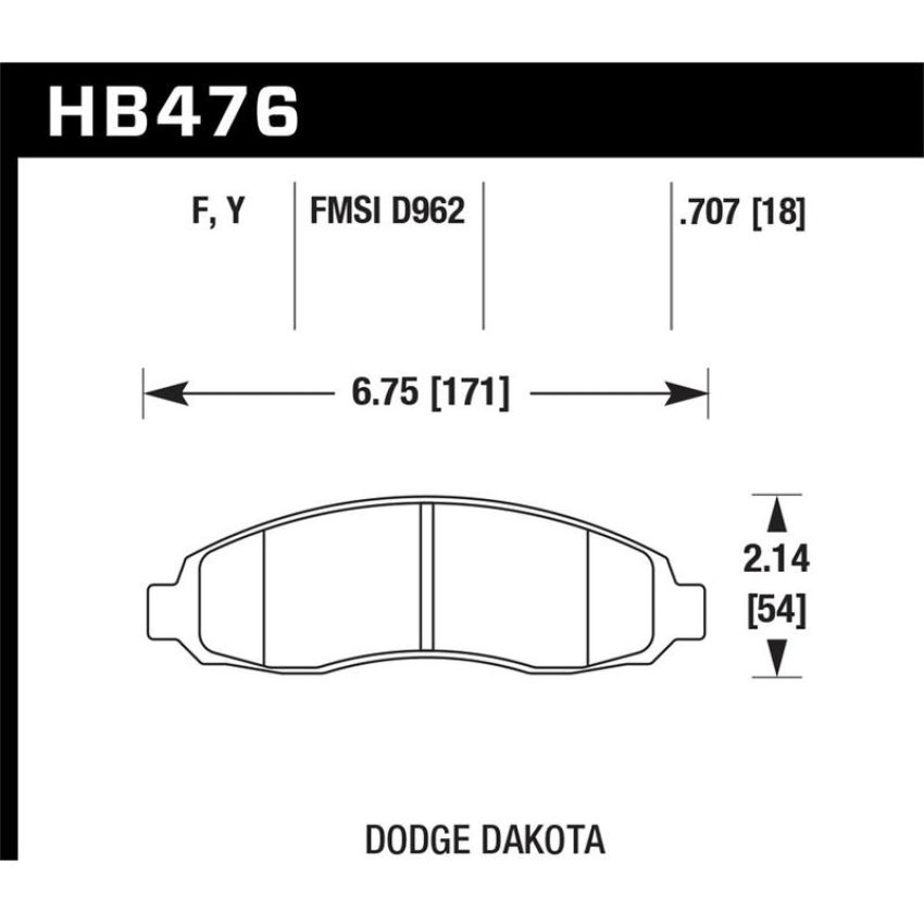 Hawk Performance HB476Y.707 LTS Disc Brake Pad