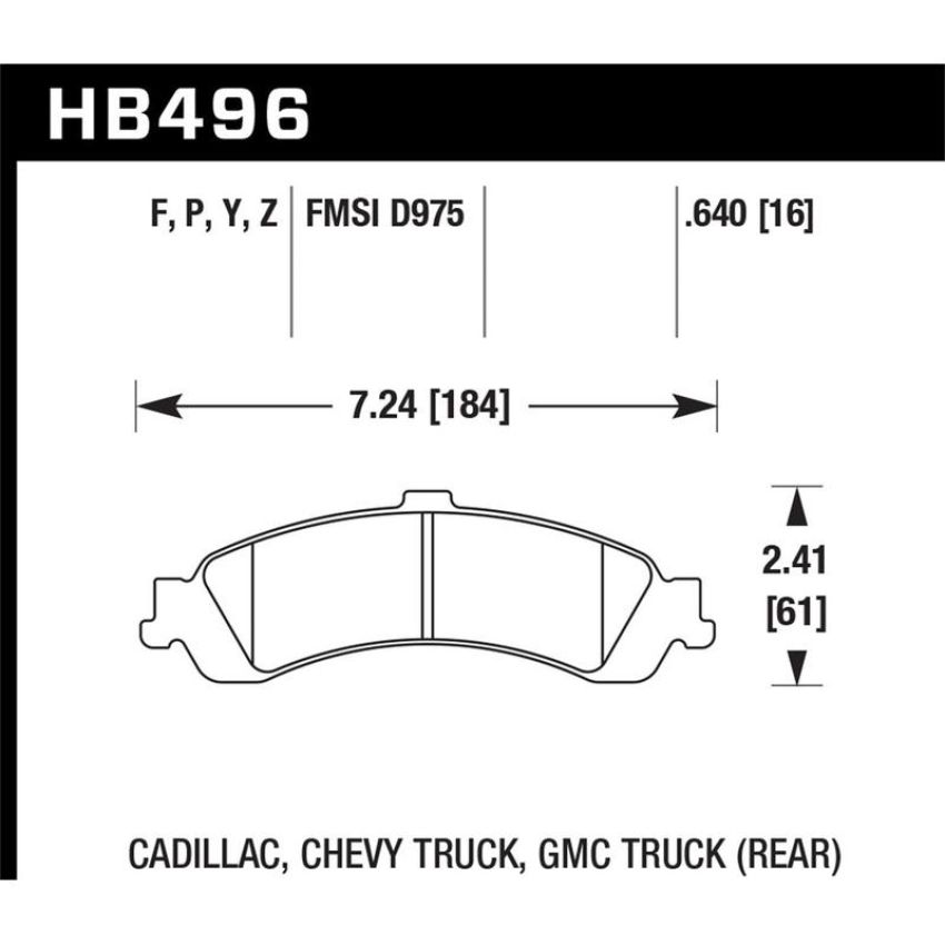 Hawk Performance HB496F.640 HPS Disc Brake Pad