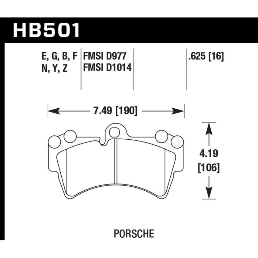 Hawk Performance HB501E.625 Blue 9012 Disc Brake Pad
