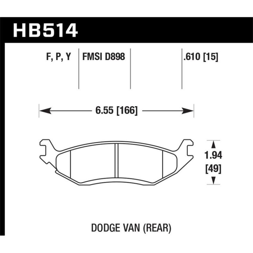 Hawk Performance HB514F.610 HPS Disc Brake Pad