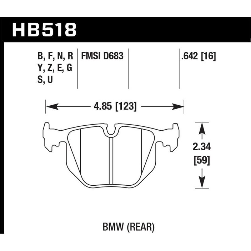 Hawk Performance HB518B.642 HPS 5.0 Disc Brake Pad
