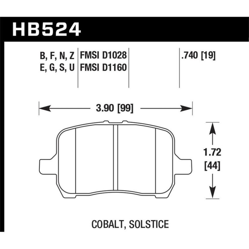 Hawk Performance HB524F.740 HPS Disc Brake Pad