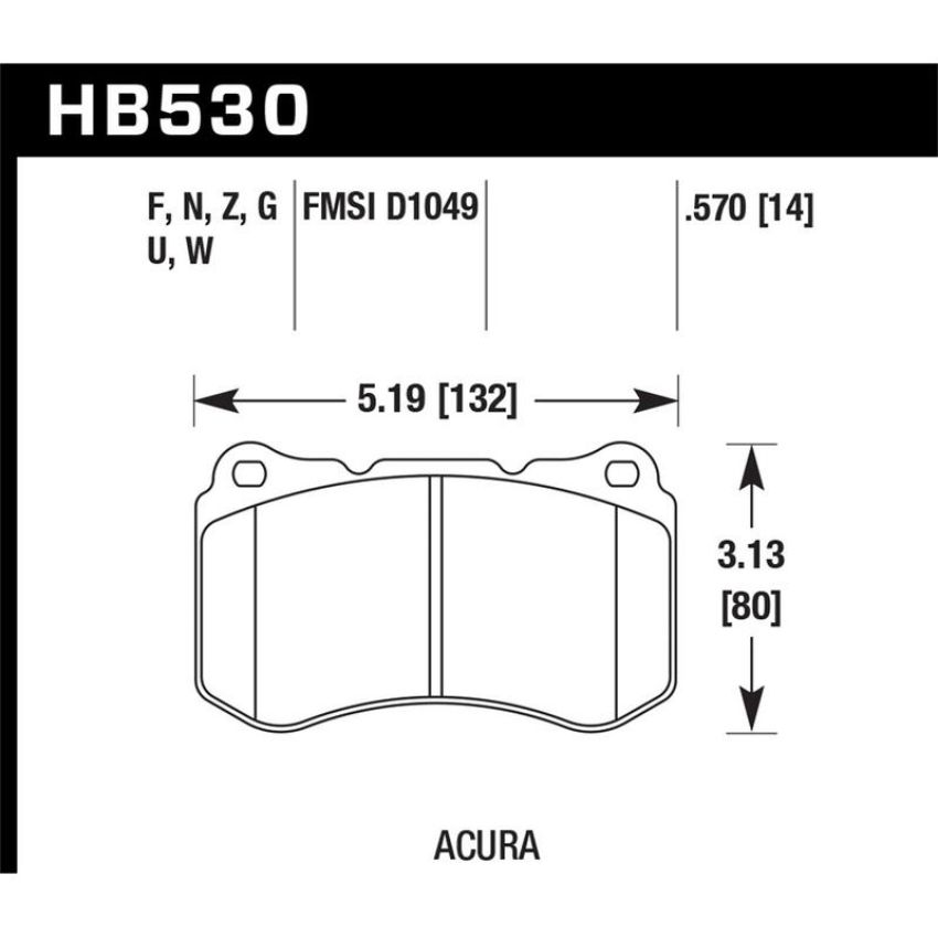 Hawk Performance HB530F.570 HPS Disc Brake Pad
