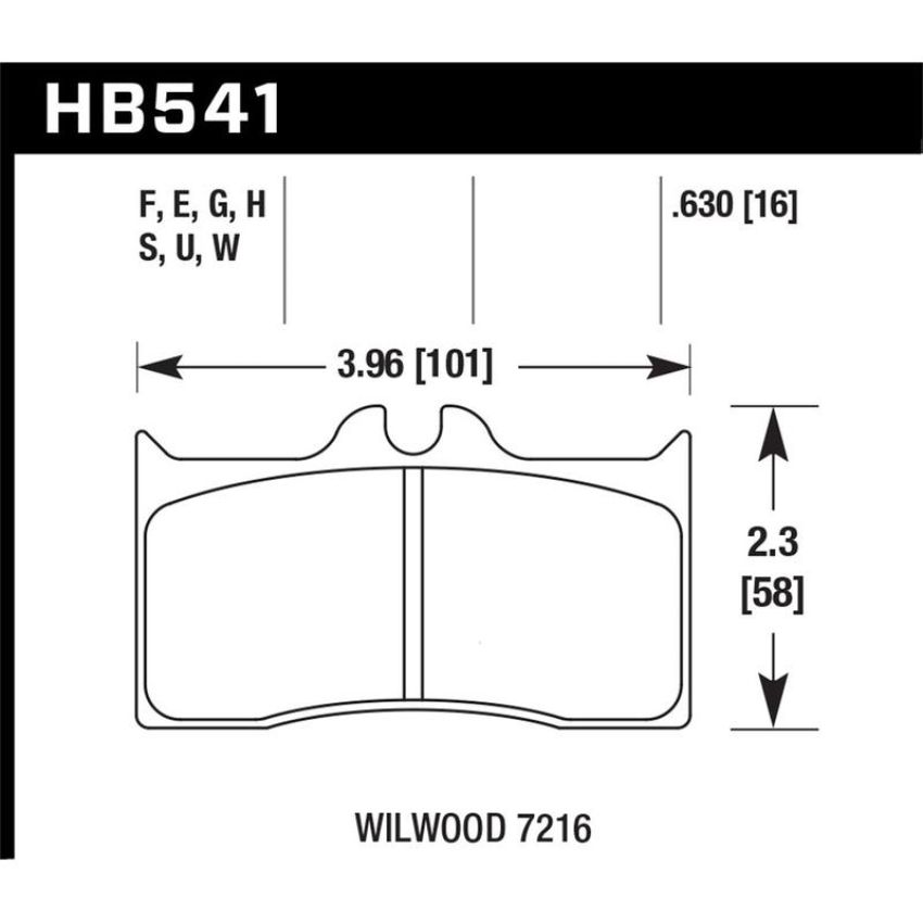 Hawk Performance HB541G.630 DTC-60 Disc Brake Pad