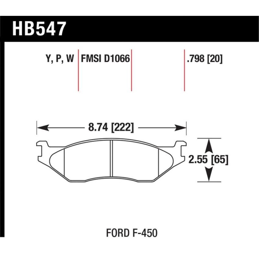 Hawk Performance HB547P.798 SuperDuty Disc Brake Pad