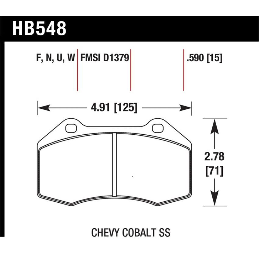 Hawk Performance HB548B.510 HPS 5.0 Disc Brake Pad