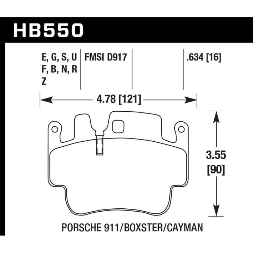 Hawk Performance HB550E.634 Blue 9012 Disc Brake Pad