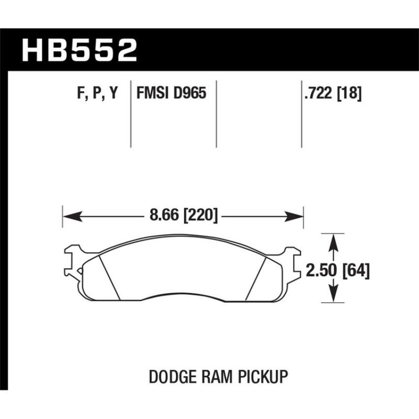 Hawk Performance HB552P.722 SuperDuty Disc Brake Pad
