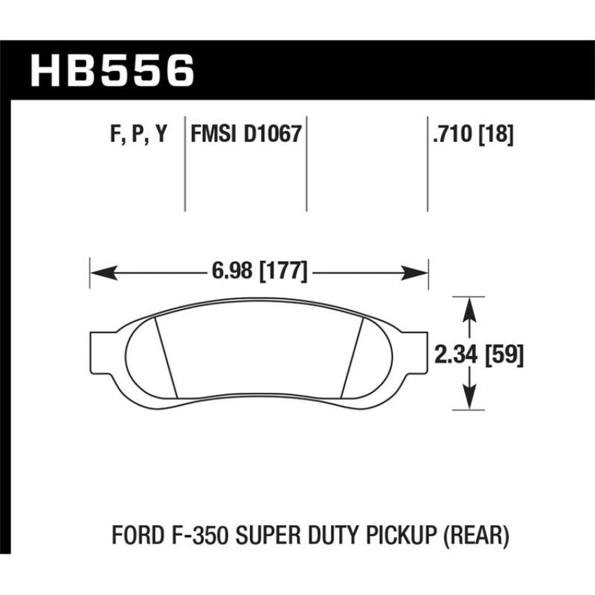 Hawk Performance HB556P.710 SuperDuty Disc Brake Pad