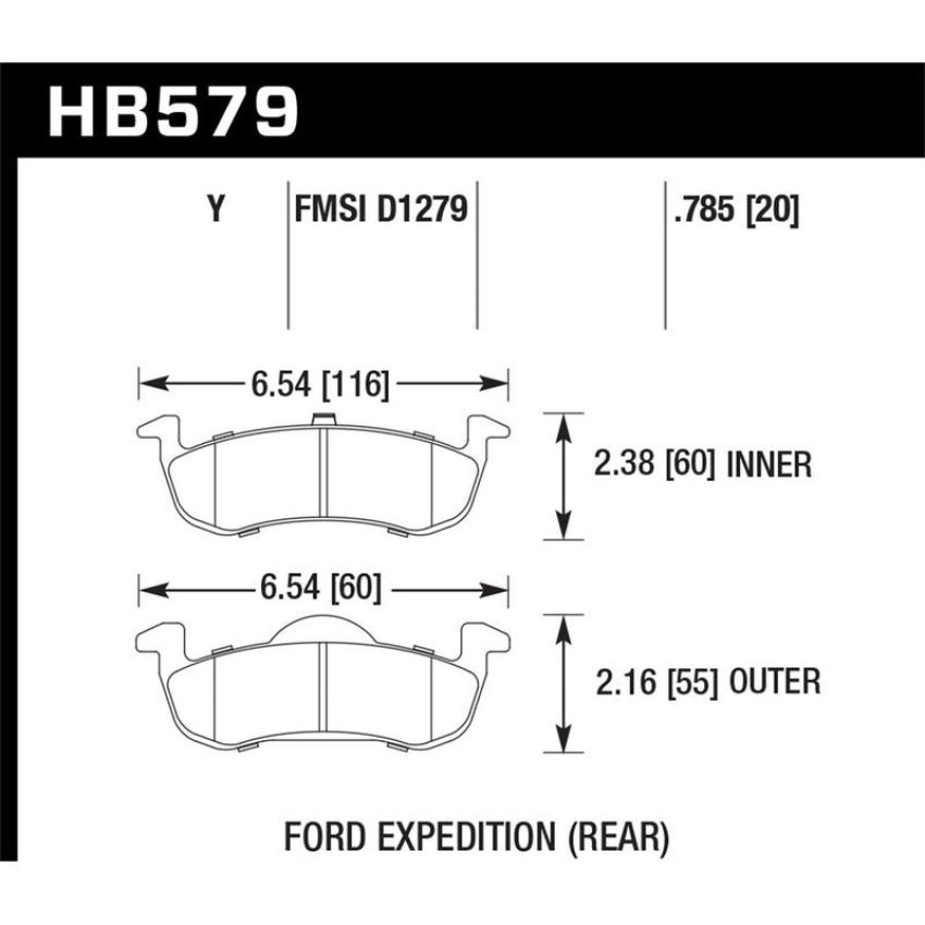 Hawk Performance HB579Y.785 LTS Disc Brake Pad