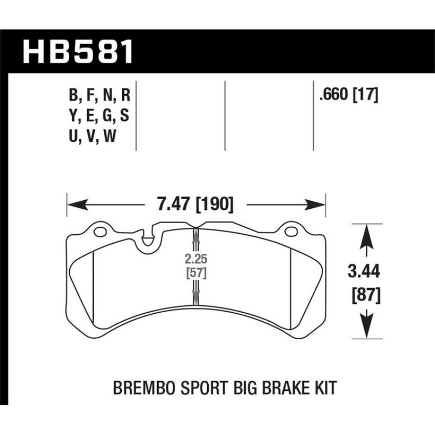 Hawk Performance HB581D.660 ER-1 Disc Brake Pad