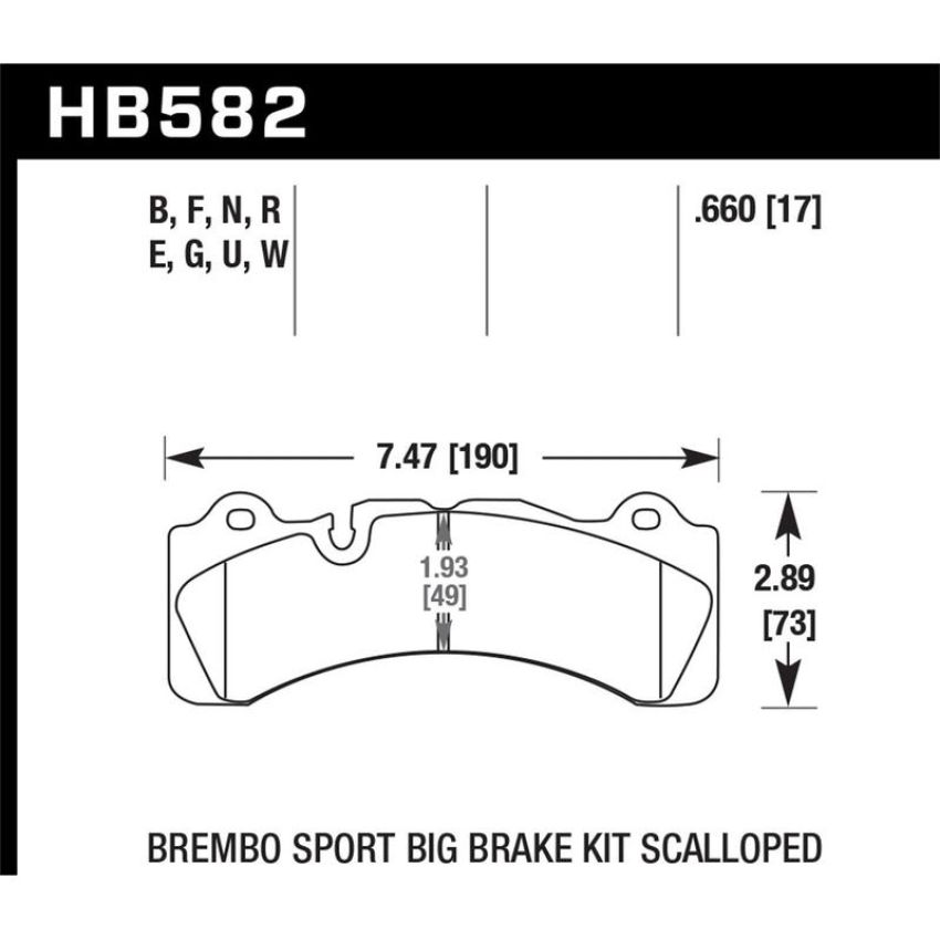 Hawk Performance HB582D.660 ER-1 Disc Brake Pad