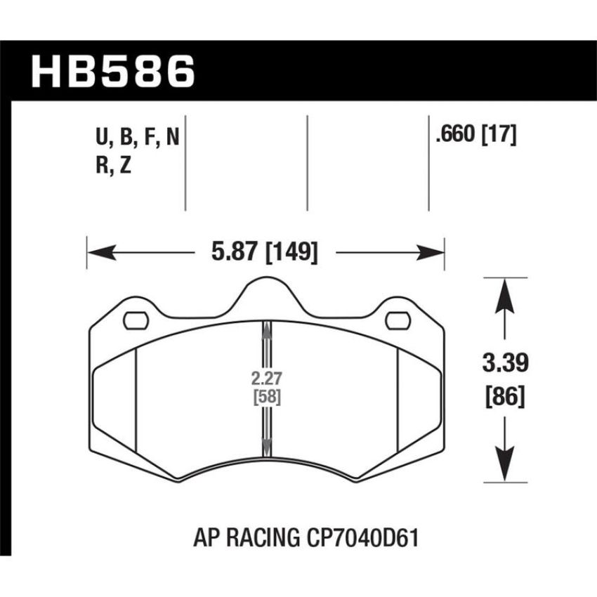 Hawk Performance HB586D.660 ER-1 Disc Brake Pad