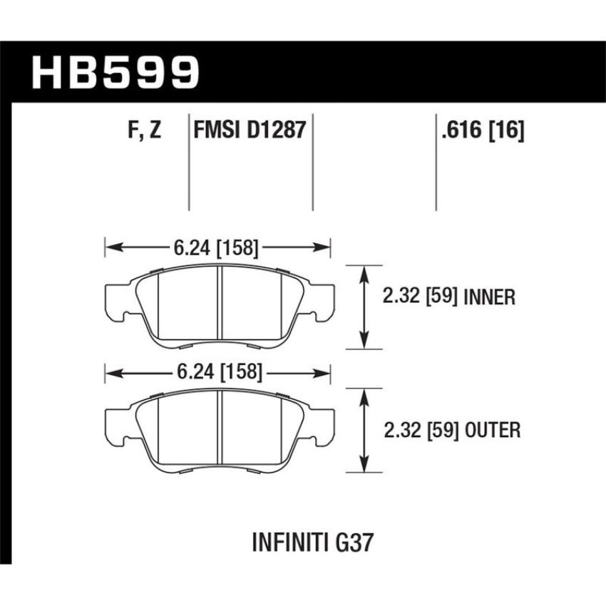 Hawk Performance HB599F.616 HPS Disc Brake Pad