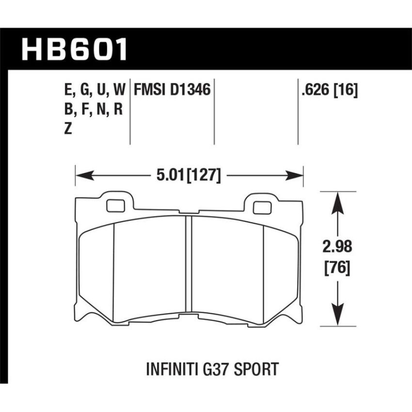 Hawk Performance HB601F.626 HPS Disc Brake Pad