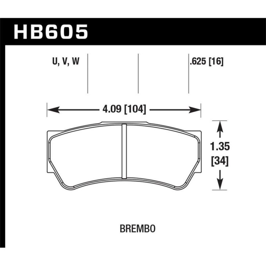 Hawk Performance HB605D.625 ER-1 Disc Brake Pad