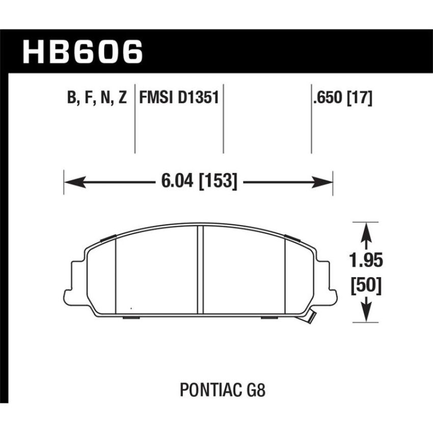 Hawk Performance HB606F.650 HPS Disc Brake Pad