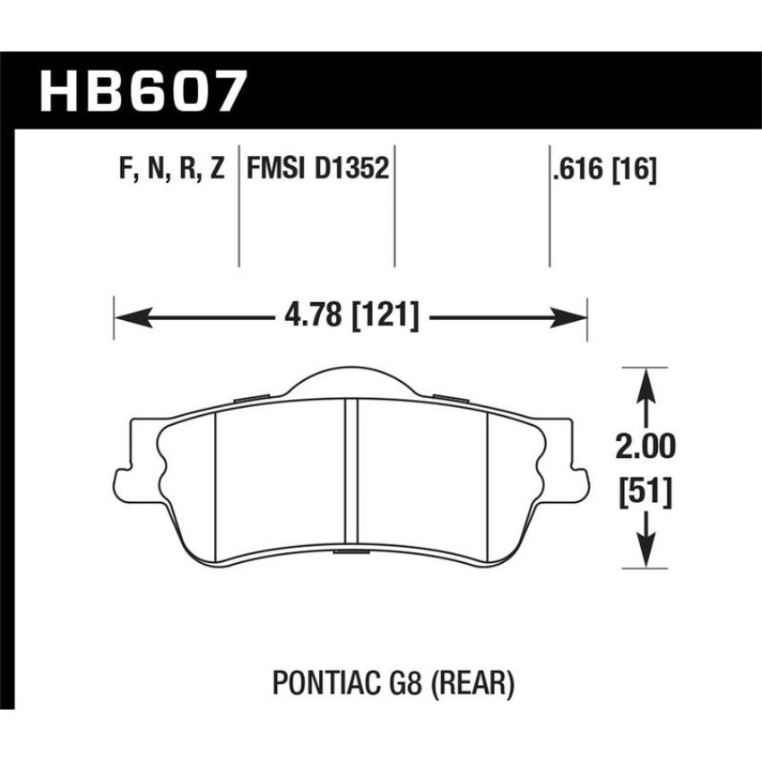 Hawk Performance HB607F.616 HPS Disc Brake Pad