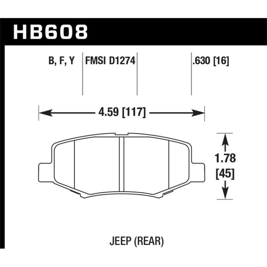 Hawk Performance HB608Y.630 LTS Disc Brake Pad