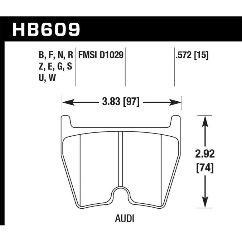 Hawk Performance HB609F.572 HPS Disc Brake Pad