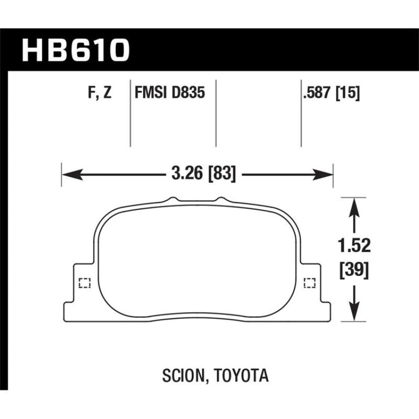 Hawk Performance HB610F.587 HPS Disc Brake Pad