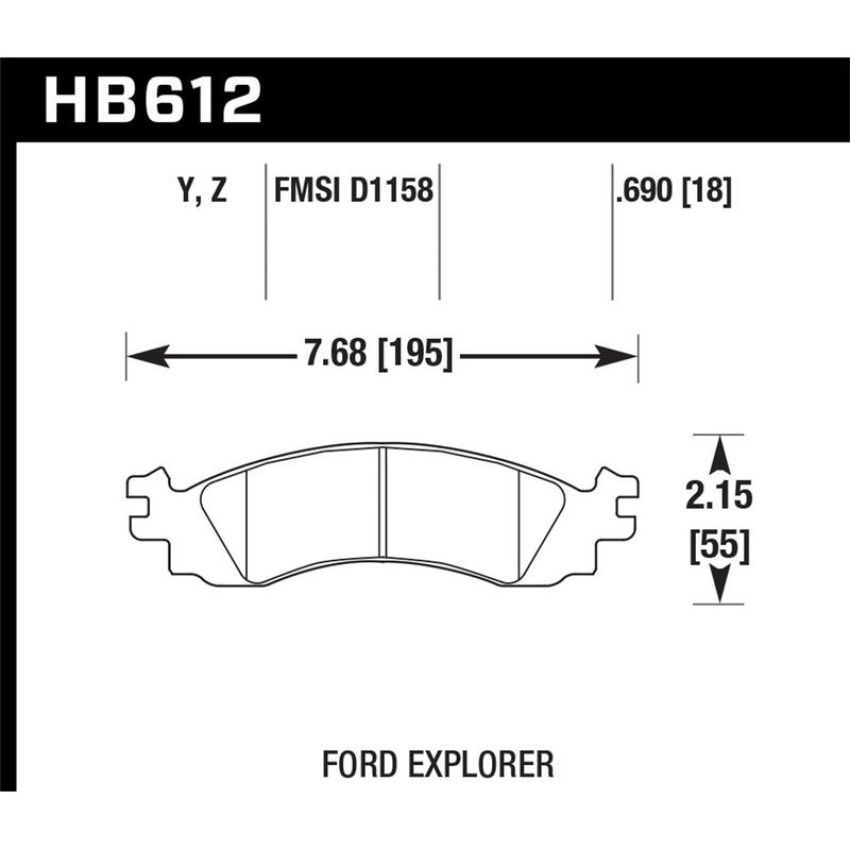 Hawk Performance HB612Y.690 LTS Disc Brake Pad